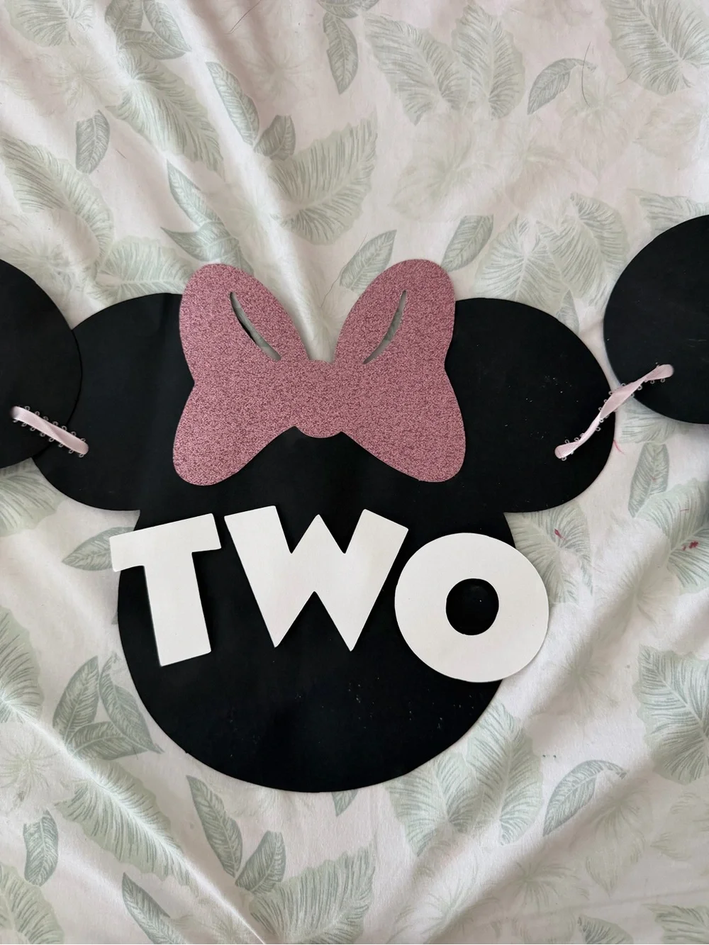 Pink and Black 'Two-ples' Party Banner - Birthday Decoration